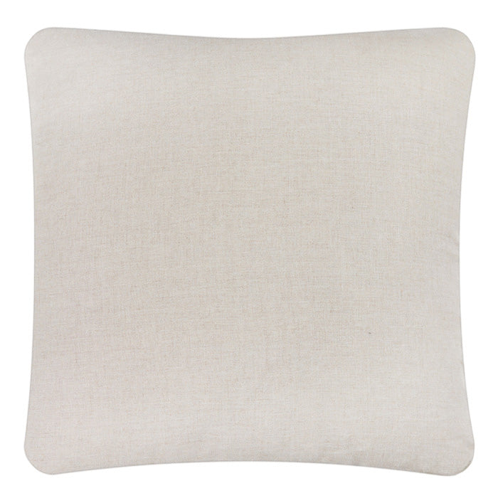 (LINEN BACK) Mondrian Terra Cotta Wool & Tussar Silk. Decorative Pillow. Natural linen back. Invisible zipper closure. Feather and down fill. Neeru Kumar Handwoven Designer Textiles from India. Exclusive to Pat McGann. Yardage available.