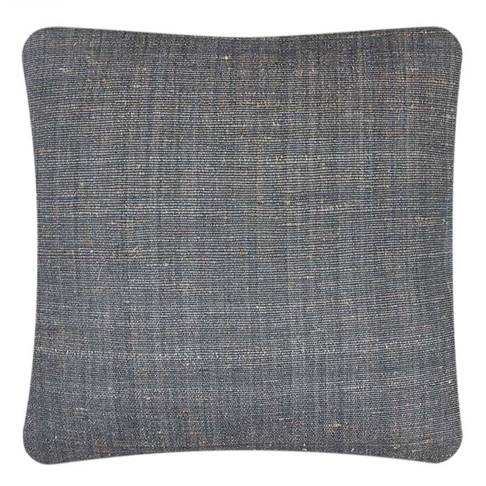 (LINEN BACK) TD Stripe Blue Cotton & Tussar Silk. Decorative Pillow. Neeru Kumar Handwoven Designer Textiles from India. Exclusive to Pat McGann. Double sided pillow backed with Tabby. Invisible zipper closure. Feather and down fill. Yardage available. Complimentary shipping.