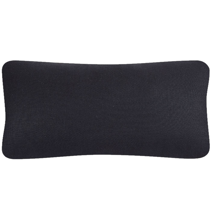 (BLACK LINEN BACK) Indian Sari Trim Pillow II. Vintage silk ribbon sari trims reconfigured into fabric. Black linen back, invisible zipper closure, feather and down fill. 14" x 28"