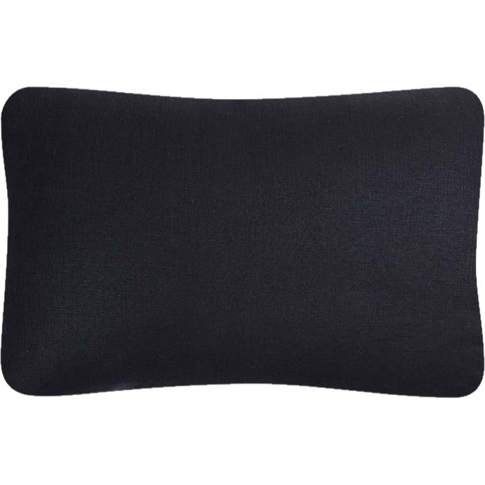 (BLACK LINEN BACK) Levantine Needlepoint Embroidery Throw Pillow II. Cotton floss petit point embroidery on cotton with black linen back. Invisible zipper closure and feather and down fill. 18" x 28"