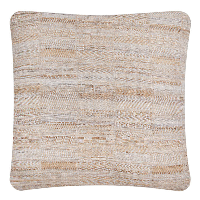 Throw Pillow, Hand Pearl Blue, handwoven Indian textiles by Neeru Kumar. Natural linen back. Invisible zipper closure. 18" x 18" different sizes available.