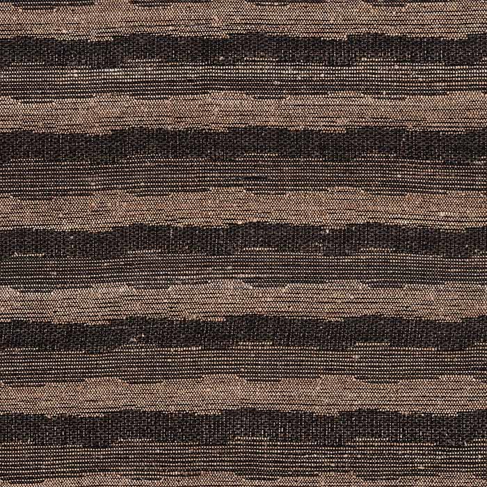 Fabric by the yard -- TD Stripe Black. Wavy pattern. Raw Tussar Silk and Wool by Neeru Kumar Handwoven Designer Textiles from India.