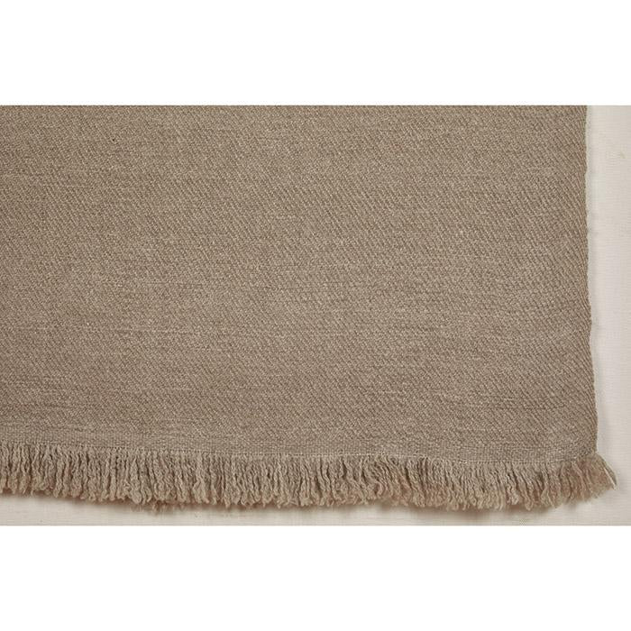 (Detail) Natural Cashmere Throw -- Luxurious Handwoven Cashmere. Made in Kashmir India. H 105 in. x W 80 in.