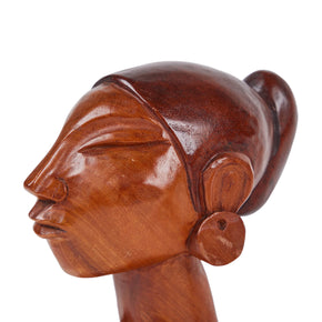 Pair of Cuban<br>Carved Wood Heads.