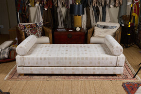 Upholstered Daybed <br /Neeru Kumar/Pat McGann<br />Window Weave Fabric