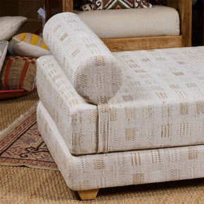 Upholstered Daybed <br /Neeru Kumar/Pat McGann<br />Window Weave Fabric