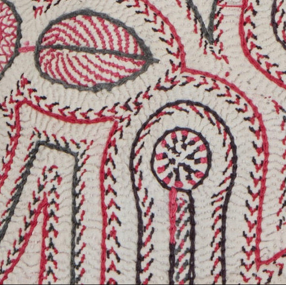 Bangali Kantha Quilt Pillow