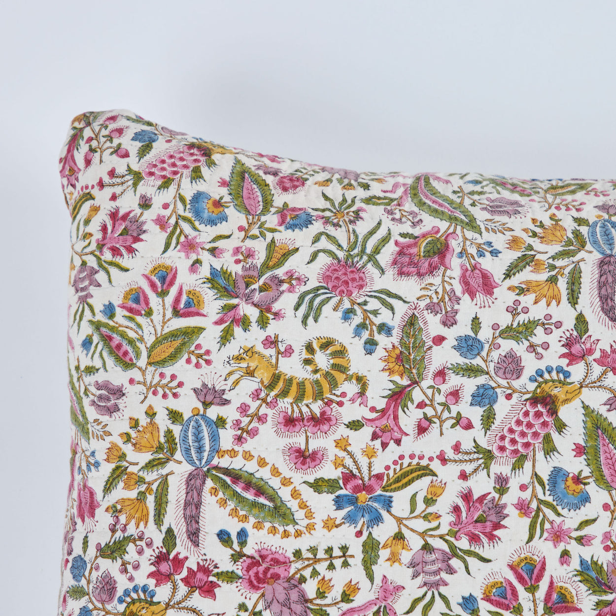 Brigitte Singh Quilted<br /> Block Print Pillow