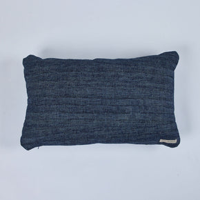 African Embroidery<br /> Pillow Indigo III