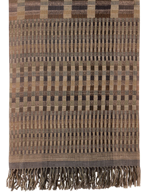 Bedcover<br />Ombre Squares<br />Wool & Tussar Silk