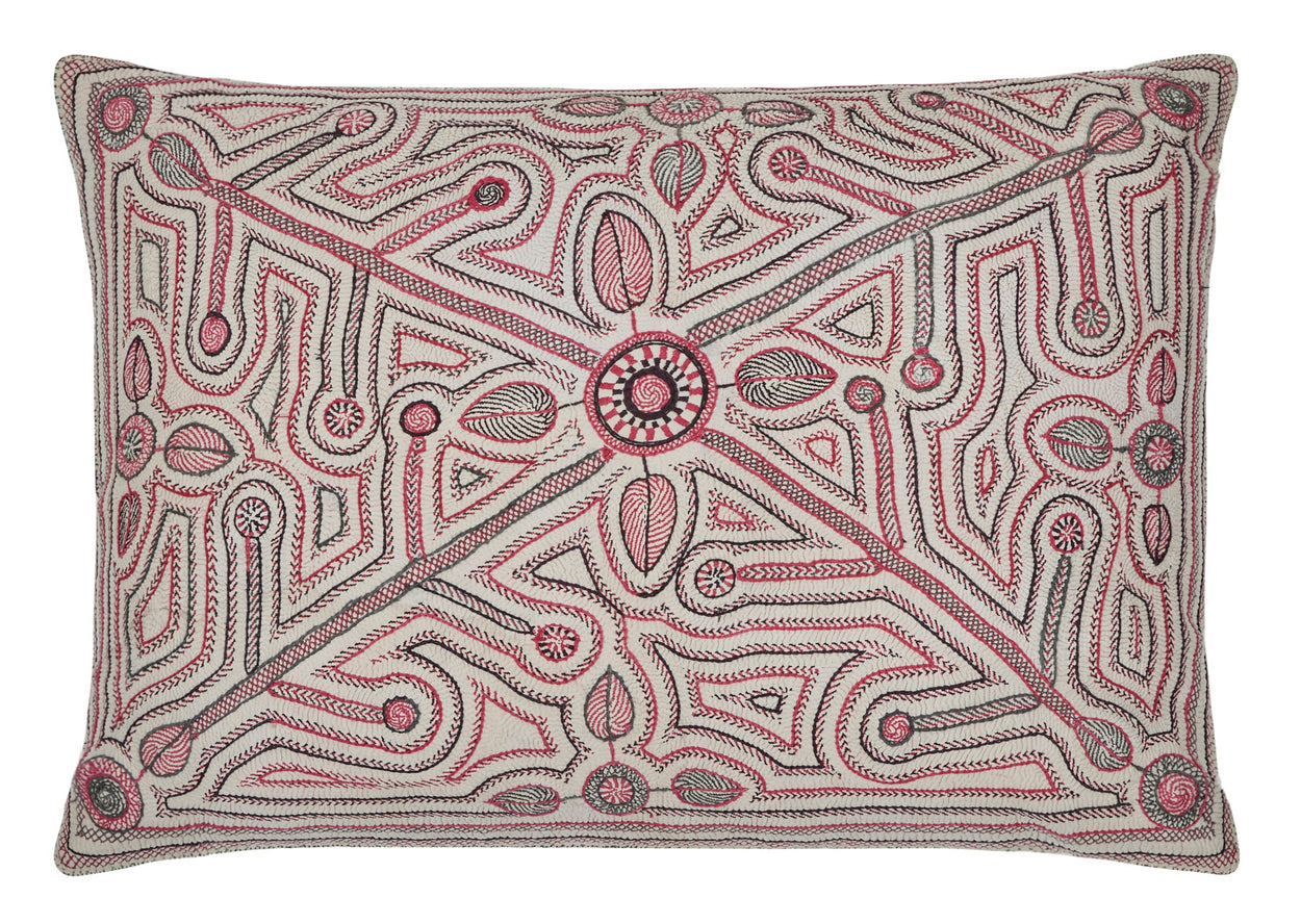 Bangali Kantha Quilt Pillow