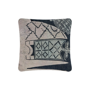African Embroidery <br />Pillow Indigo IV