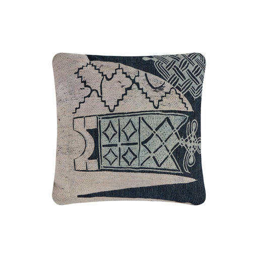 African Embroidery <br />Pillow Indigo IV