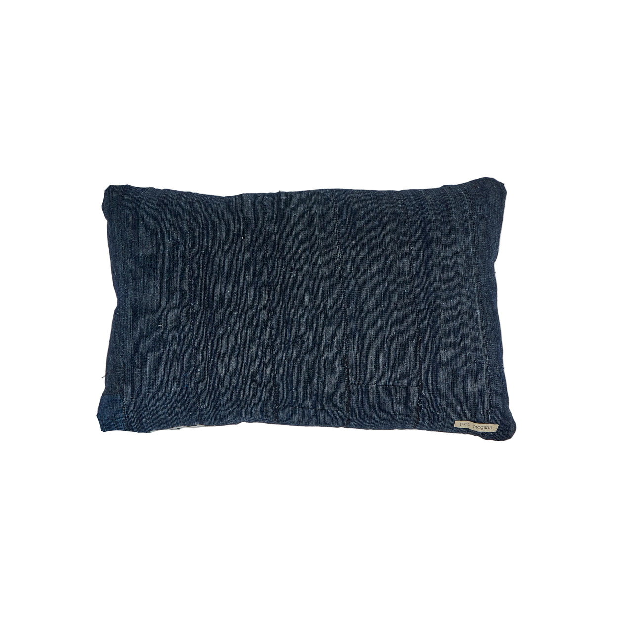 African Embroidery<br /> Pillow Indigo V