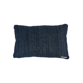 African Embroidery<br /> Pillow Indigo V