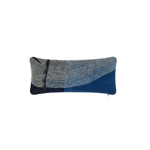 African Embroidery <br />Pillow Indigo VII