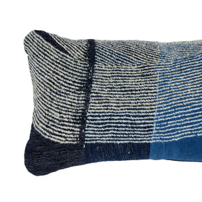 African Embroidery <br />Pillow Indigo VII