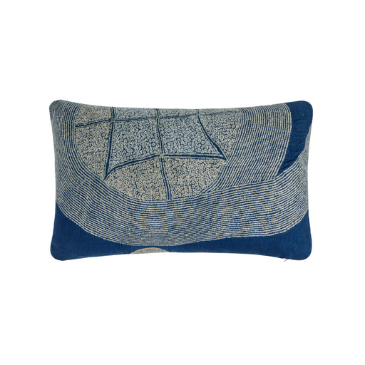 African Embroidery<br /> Pillow Indigo lX