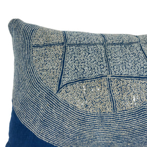 African Embroidery<br /> Pillow Indigo lX