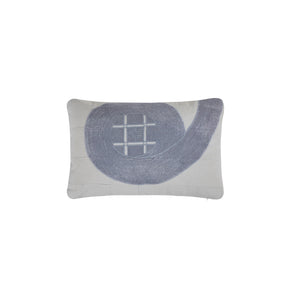 African Embroidery<br /> Pillow Blue III