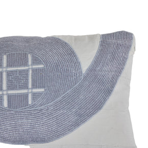 African Embroidery<br /> Pillow Blue III