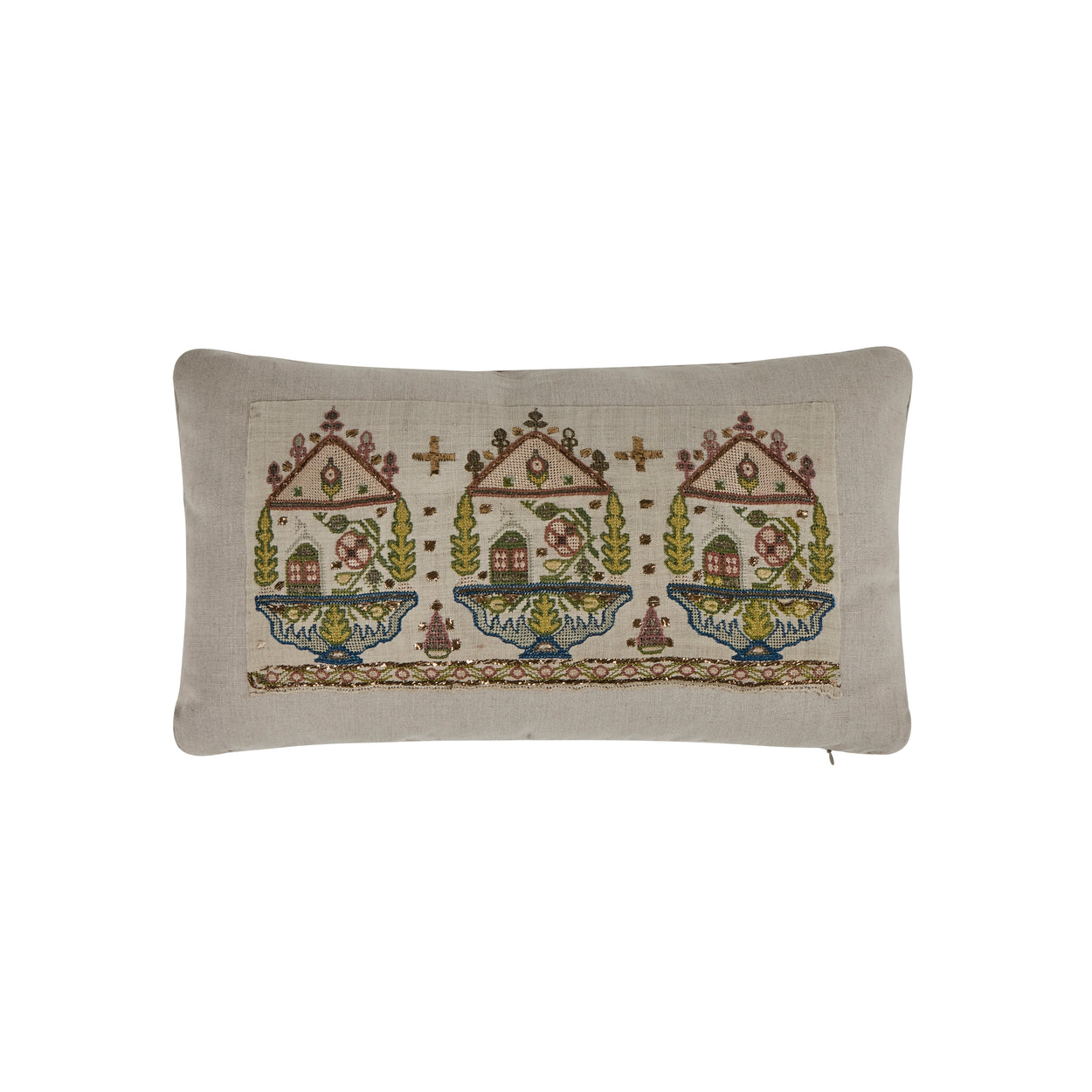 Antique Ottoman <br />Embroidery Pillow IV