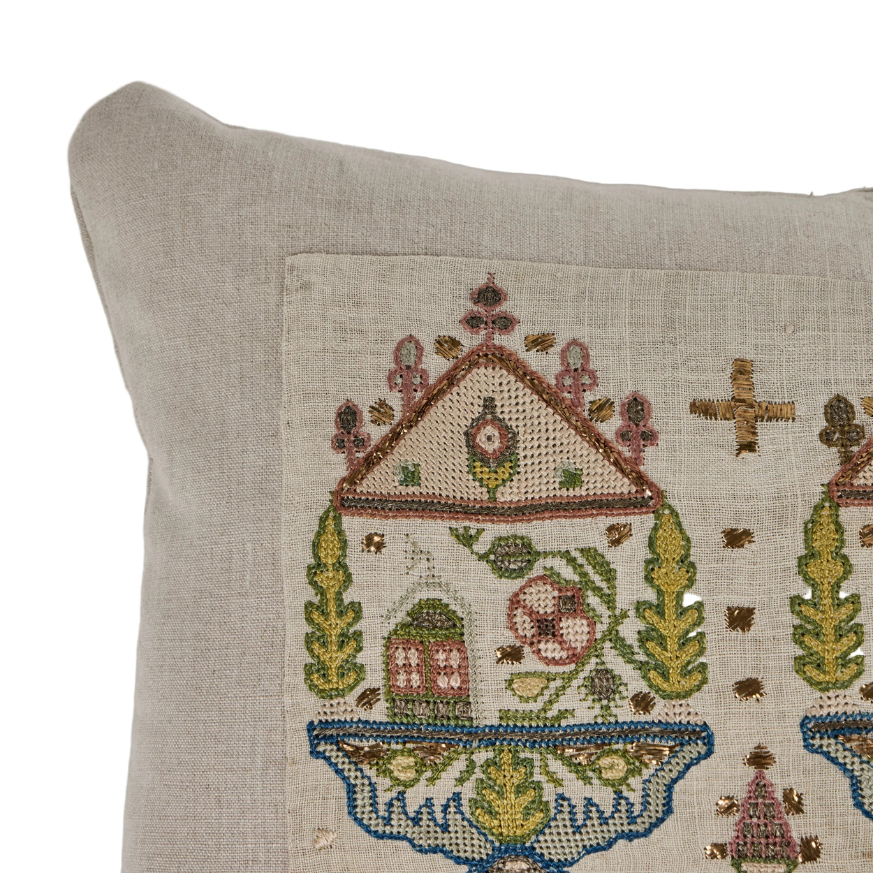 Antique Ottoman <br />Embroidery Pillow IV