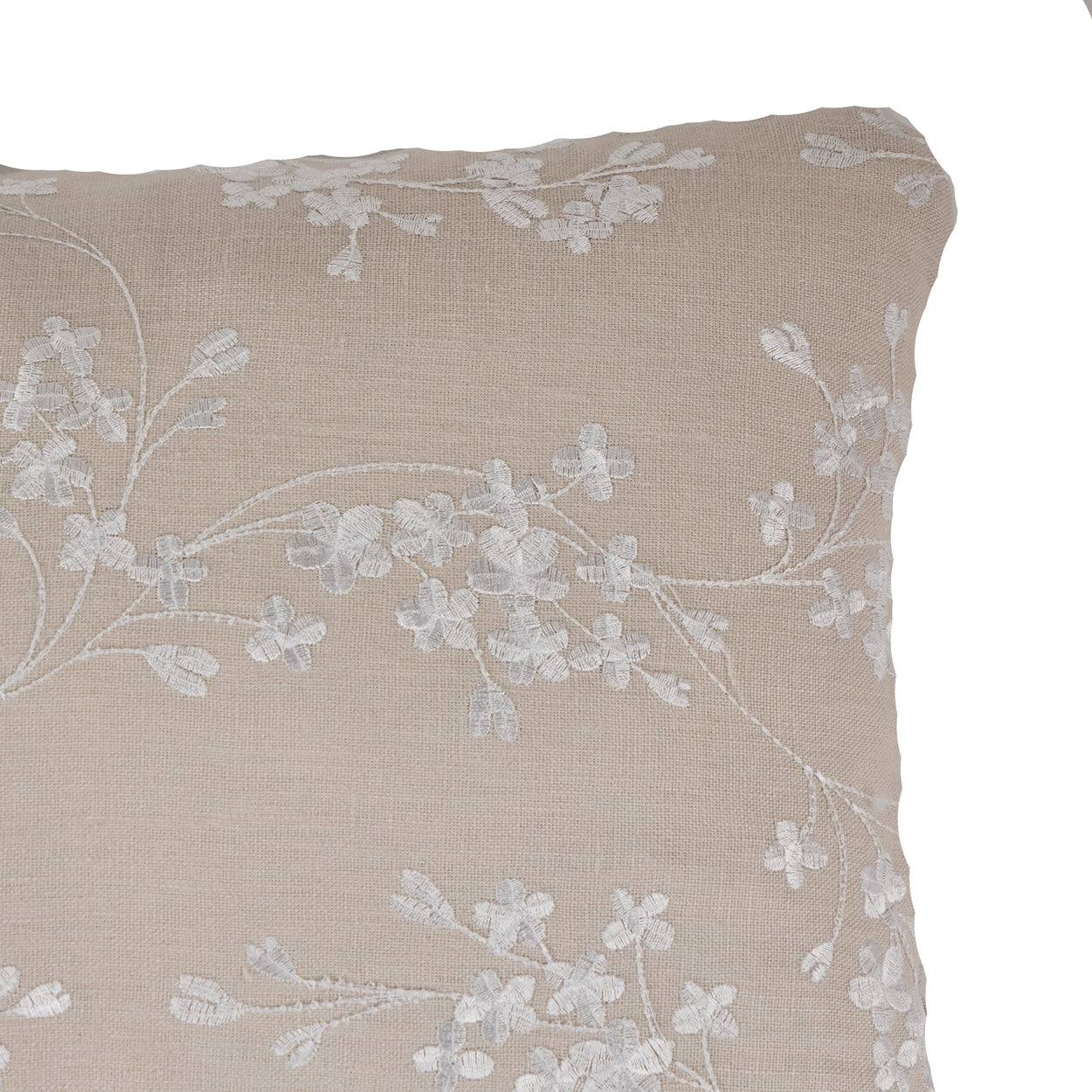 Ivory Floral Pillow