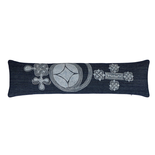 African Embroidery <br />Indigo Bolster Pillow