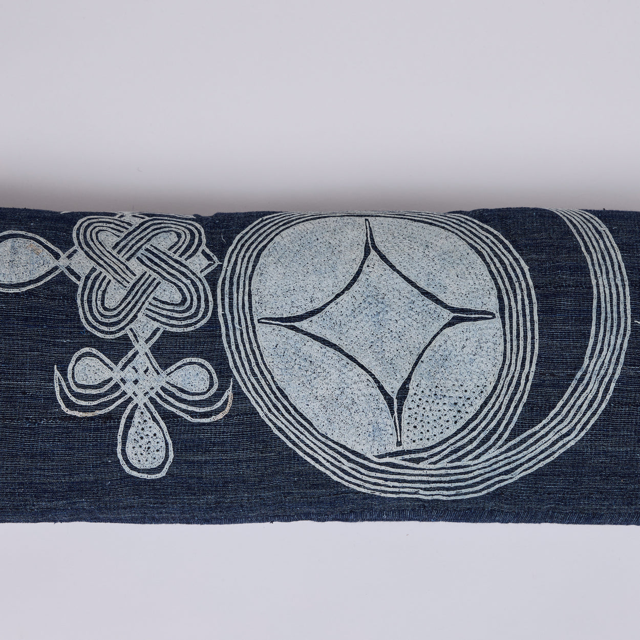 African Embroidery <br />Indigo Bolster Pillow