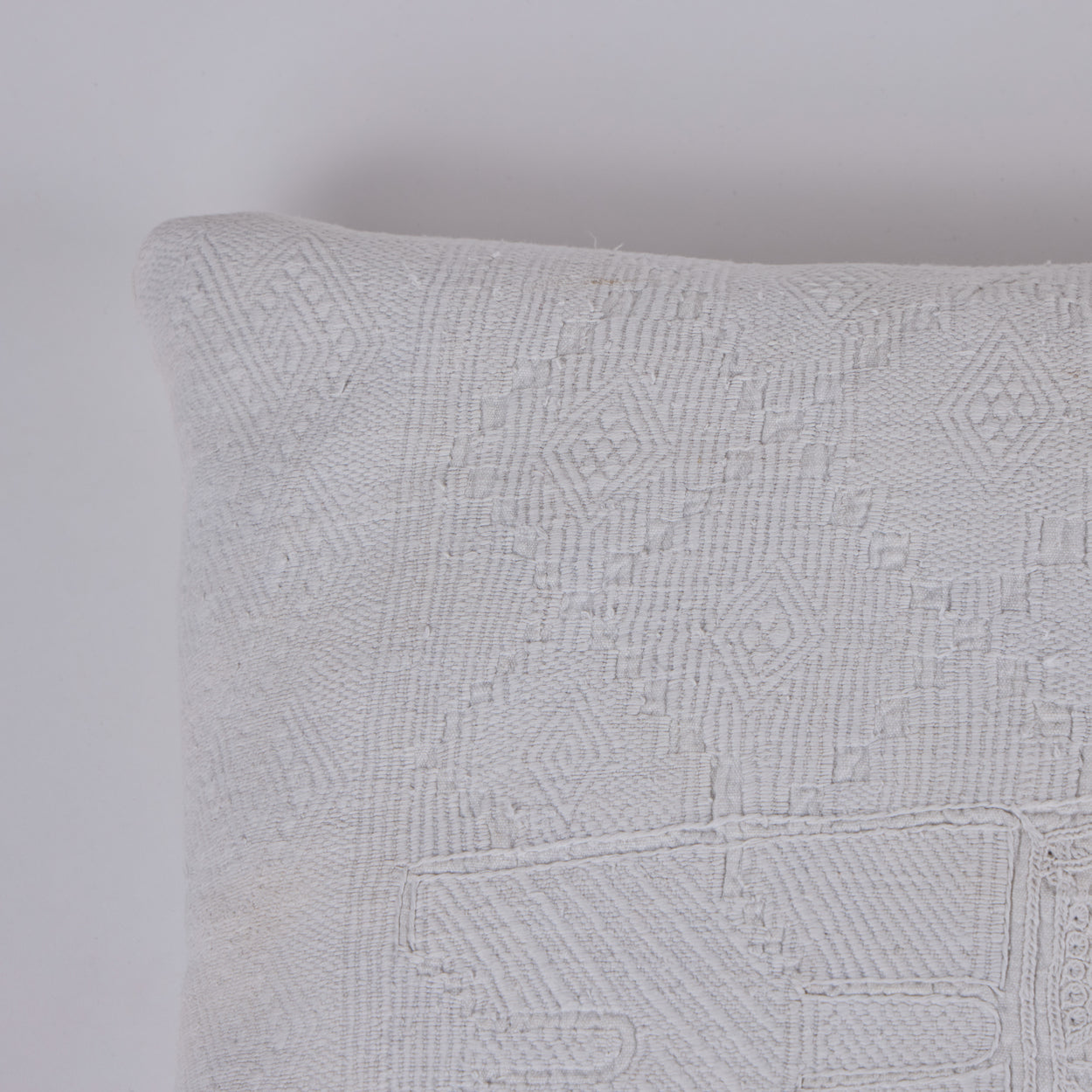 African Embroidery Pillow <br />White