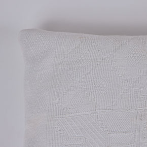 African Embroidery Pillow <br />White