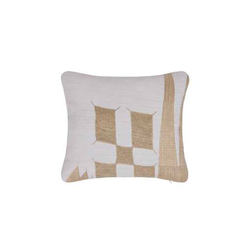 African Embroidery Pillow <br />Oatmeal II
