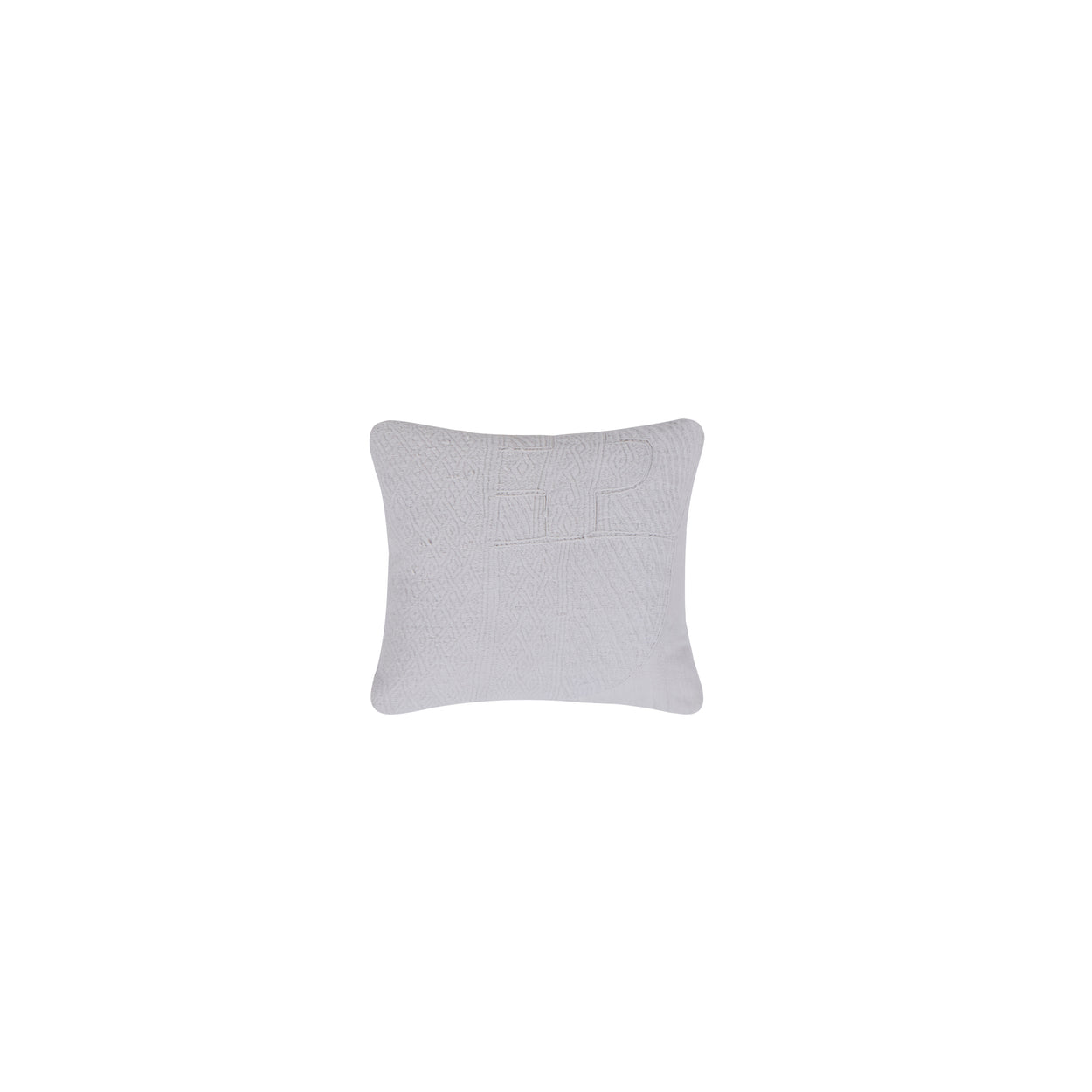 African Embroidery Pillow <br />White II