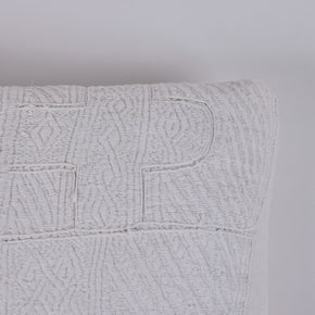 African Embroidery Pillow <br />White II