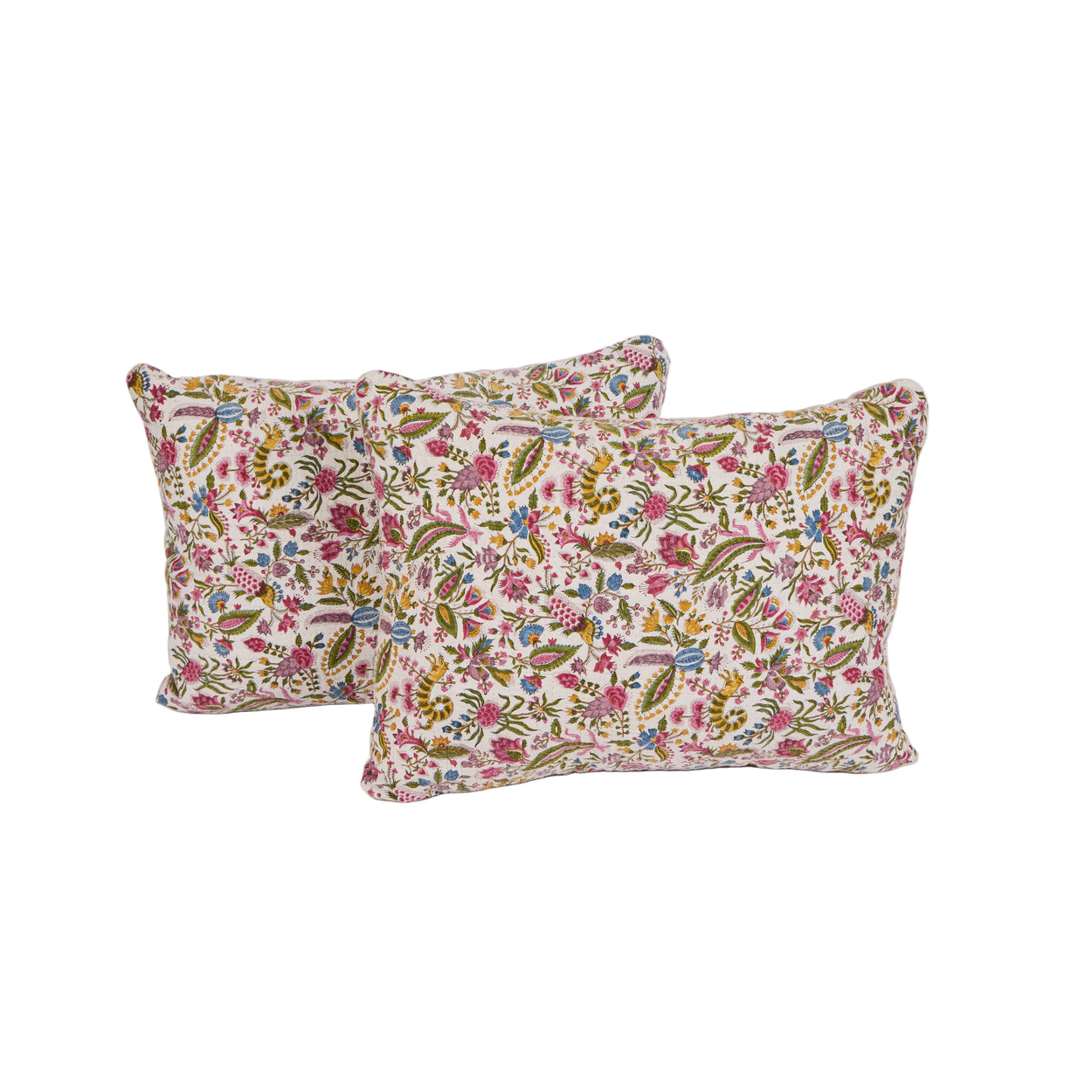 Brigitte Singh Quilted<br />Rectangle Block Print Pillows