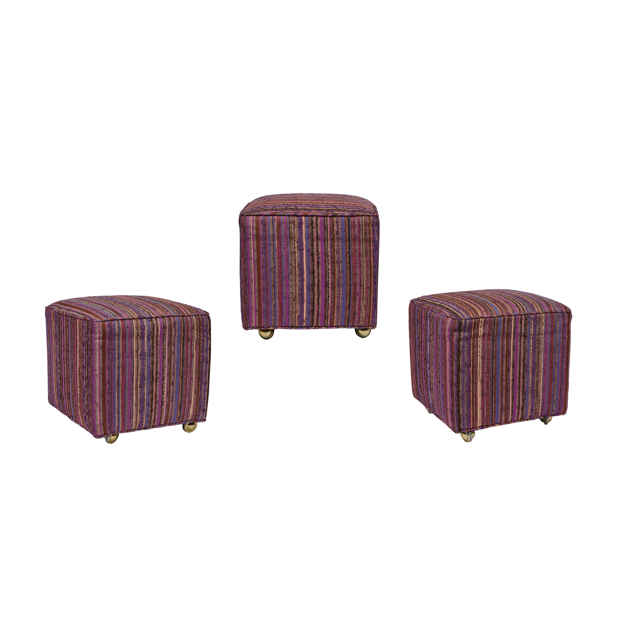 Dorothy Liebes Fabric Ottomans