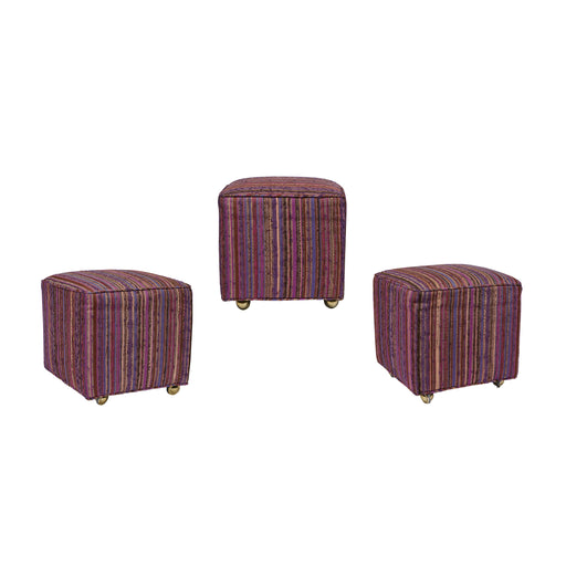 Dorothy Liebes Fabric Ottomans