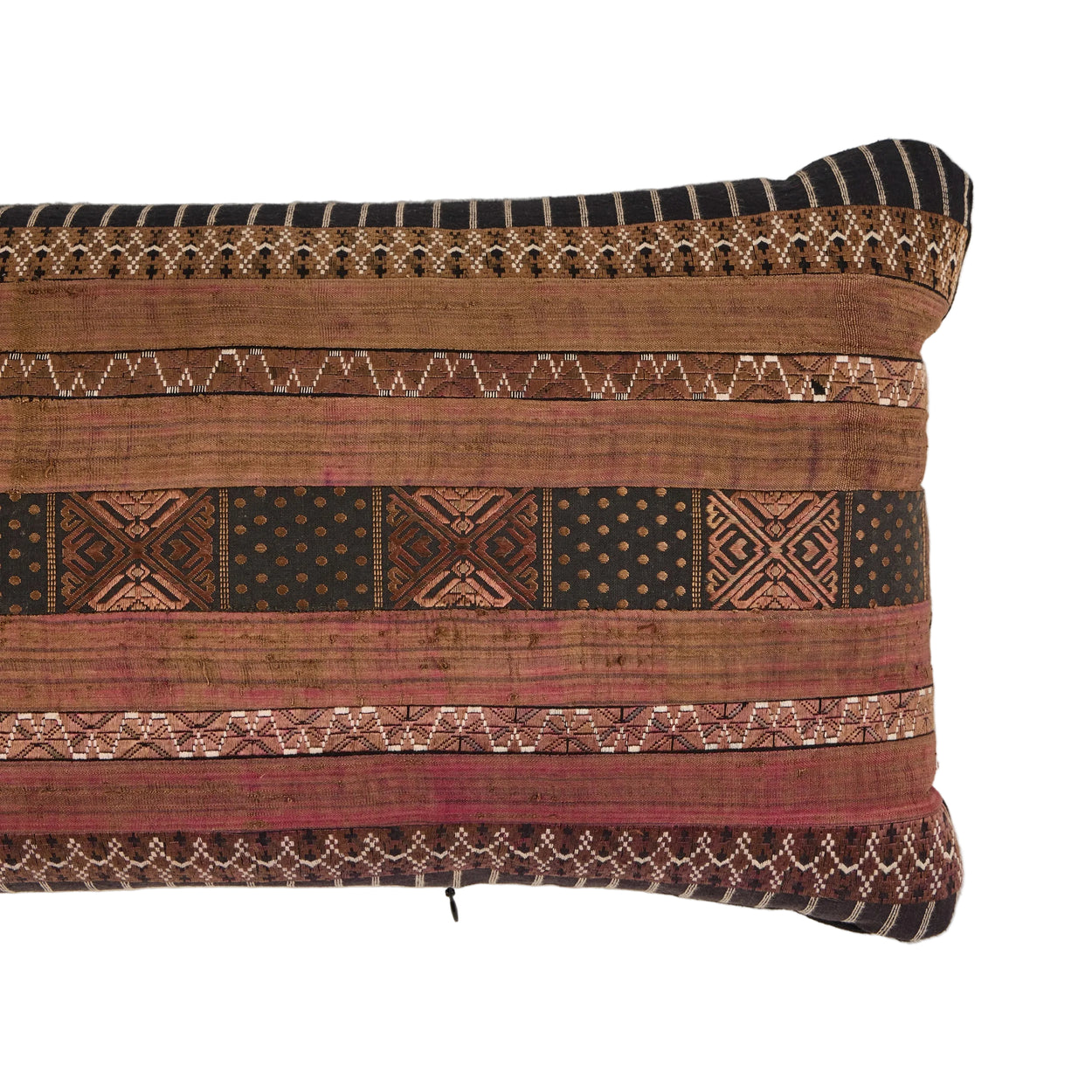 Hill Tribe Ribbon<br /> Bolster Pillow I