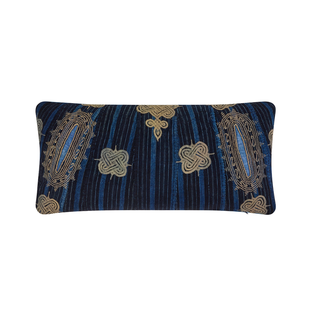 African Embroidery <br />Pillow Indigo IV