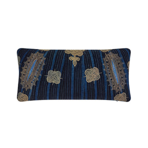 African Embroidery <br />Pillow Indigo IV