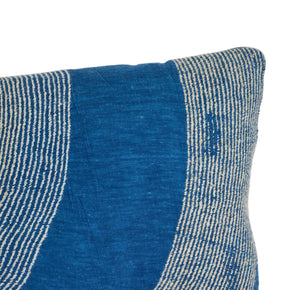 African Embroidery<br /> Pillow Indigo VI