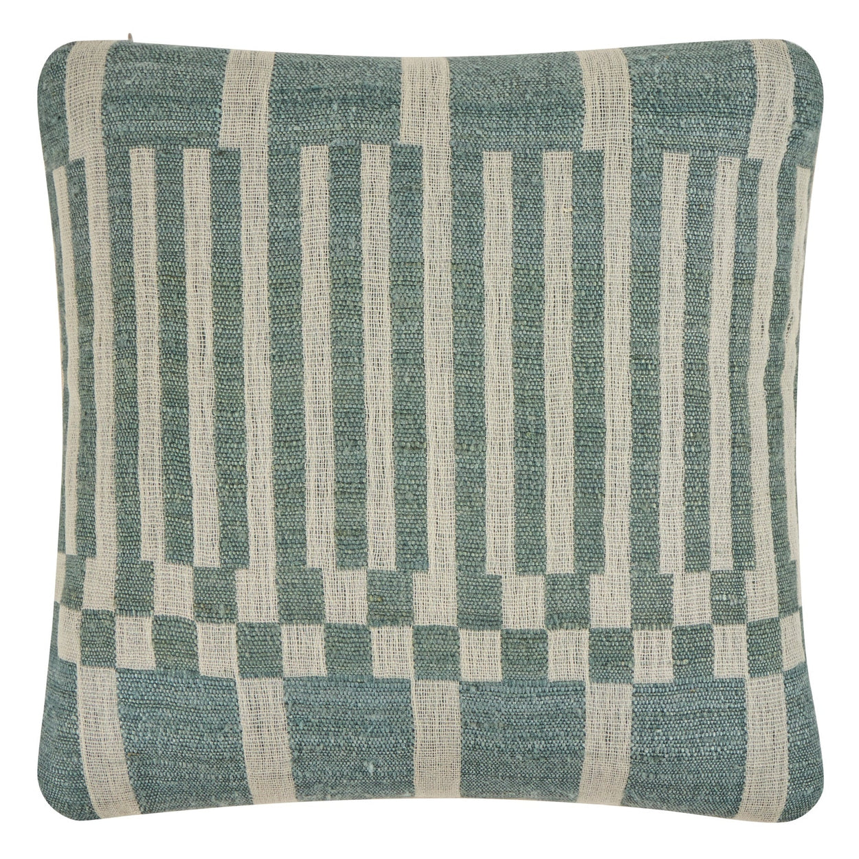 Mondrian Check Blue<br />Wool & Tussar Silk