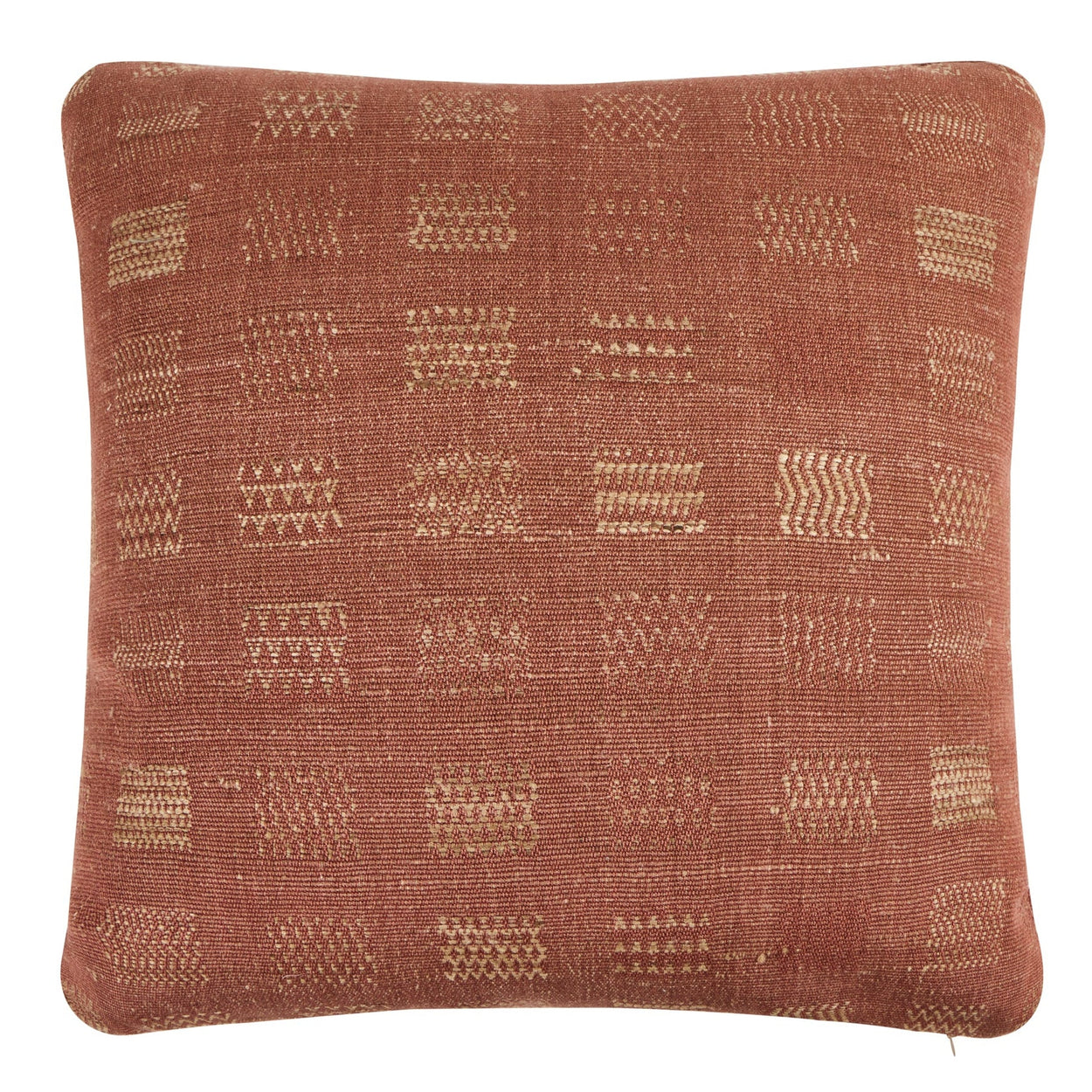 Window Weave Terra Cotta<br />Cotton & Tussar Silk
