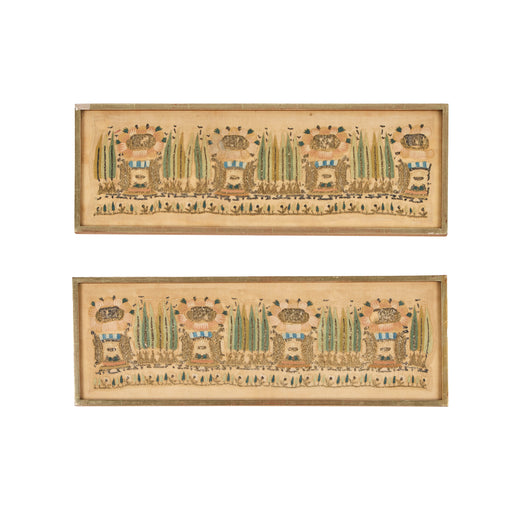 Pair Ottoman <br />Textile Fragments II