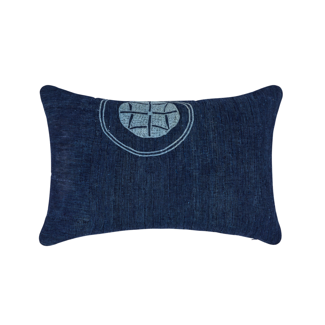 African Embroidery Pillow<br />Indigo II