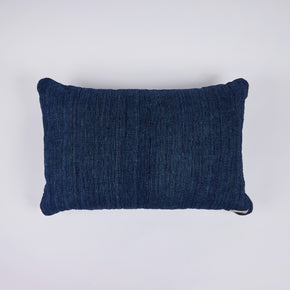 African Embroidery Pillow<br />Indigo II