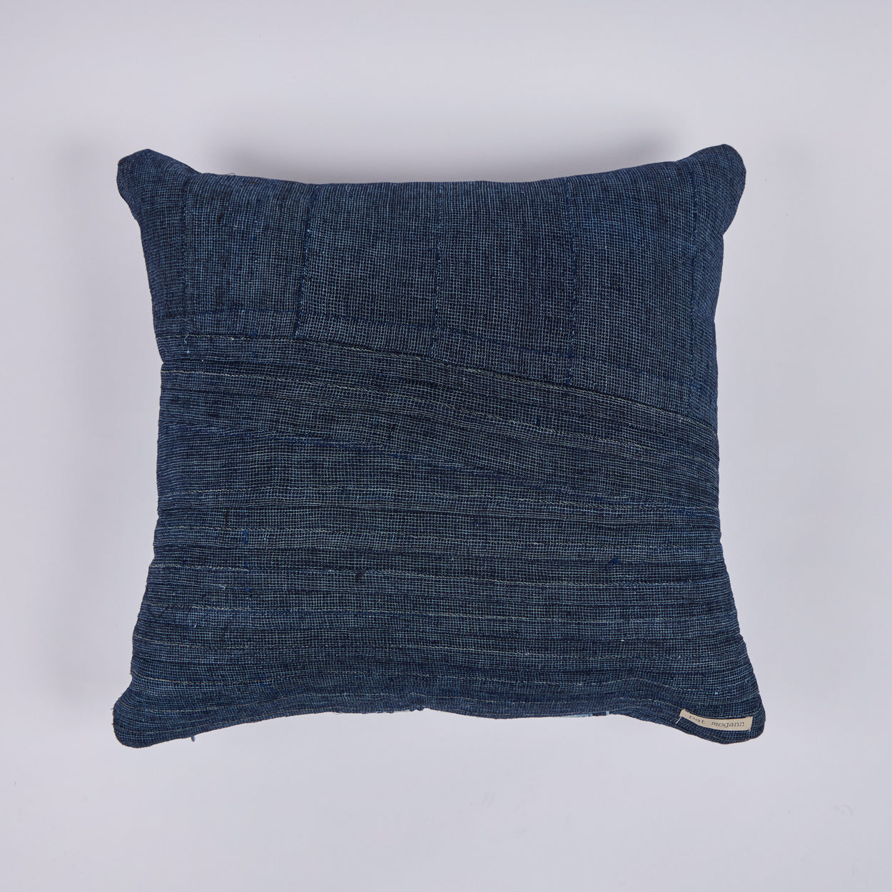 African Embroidery Pillow<br />Indigo III