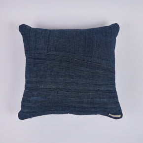 African Embroidery Pillow<br />Indigo III
