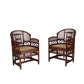 Pair Rattan Chairs